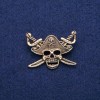 Pirate Brooch 29x39mm, golden metal