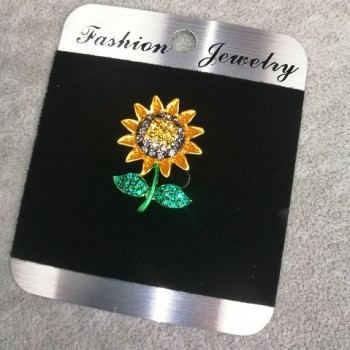 Flower brooch 'Sunflower' 26x19mm