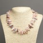 Natural Opal Stone Necklace - Opal Chip 'Needle', 18x6 mm diameter, 45 cm length