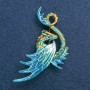 Dragon Brooch with Golden Metal and Enamel 88x50mm +