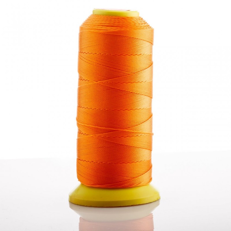 Orange bobbin thread, 0.9 mm diameter, nylon for crafts, 500 m