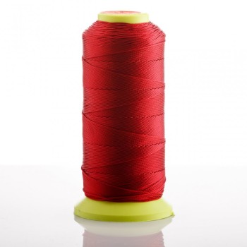 Burgundy nylon thread spool, 0.9 mm diameter, for crafts, 300 m