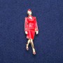 Brooch pendant 'Flight Attendant' with enamel 18×60 mm, gold-tone metal