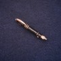 Brooch 'Pen' 5x45mm enamel, black on gold-tone metal