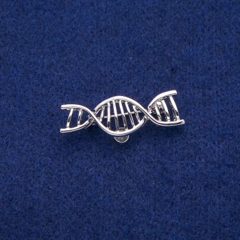 DNA Spiral Brooch 13x40 mm, silver-colored metal