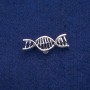 DNA Spiral Brooch 13x40 mm, silver-colored metal