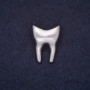 Brooch Tooth 18×22mm, silver-colored metal