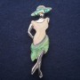 Brooch-Pendant Lady with Pearl and Haliotite 80x30mm +