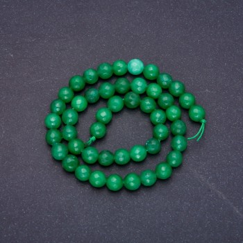 Chrysoprase beads on a thread (named after) faceted bead, diameter 7.5 mm, length 36 cm +