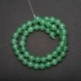 Natural Jade Beads on Thread, Smooth Round Bead, Diameter 8 mm (+/-), Length 38 cm