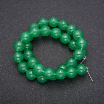 Jade beads smooth ball, diameter 12 (±) mm, length 38 cm