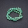 Natural jade beads on a string, round ball shape, 8 mm diameter, 38 cm length