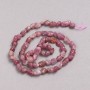 Beads of natural Tourmaline gemstone, faceted, diameter 5x7 mm, length 39 cm +