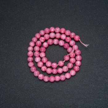 Tourmaline Beads on Thread (abbr.) Smooth Bead, 6 mm Diameter, 38 cm Length +