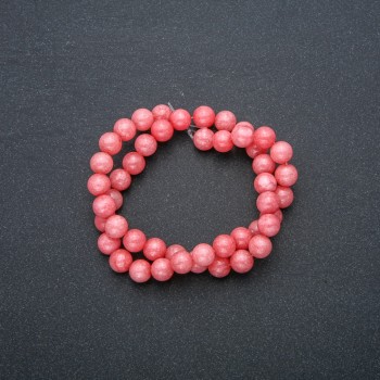 Natural tourmaline bead string, smooth beads, 8 mm diameter, 38 cm length +