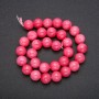 Synthetic tourmaline beads, smooth round beads, on a thread, 12 mm diameter, 38 cm length (+ -)