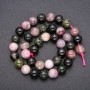 Natural Tourmaline Beads - Smooth Round Beads, 10 mm Diameter, Length 38 cm