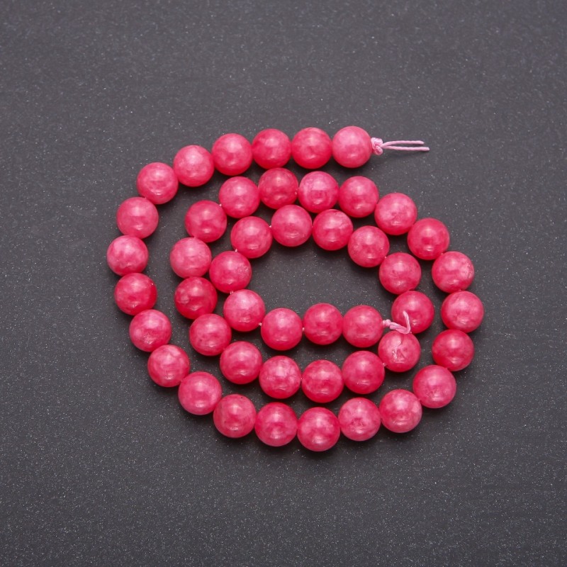 Tourmaline beads, smooth round ball, 8 mm diameter (+/-), thread length 38 cm (+/-)