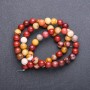 Beads of natural stone Mookaite Jasper, smooth round beads, diameter about 6 mm, strand length about 38 cm