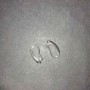 Ear wires for earrings, light metal, 15×2 mm, pair