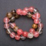 Natural Chalcedony Beads, Assorted on Thread, Smooth Round Beads, 12 mm Diameter (±), 37 cm Length