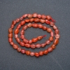 Sardonyx faceted beads on thread, natural stone, 8x6mm diameter, length 40 cm +