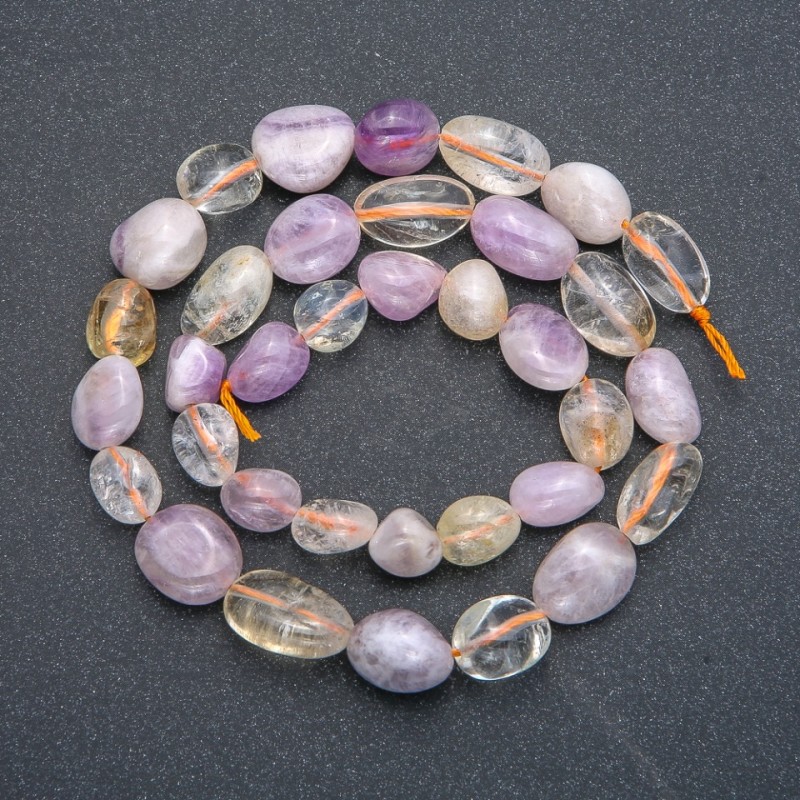 Assorted Faceted Beads, 10x6 mm diameter, 40 cm length +