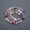 Beads on a thread of natural amethyst, faceted, 8x10 mm diameter, 40 cm length +