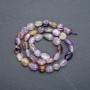 Beads on a thread of natural amethyst, faceted, 8x10 mm diameter, 40 cm length +