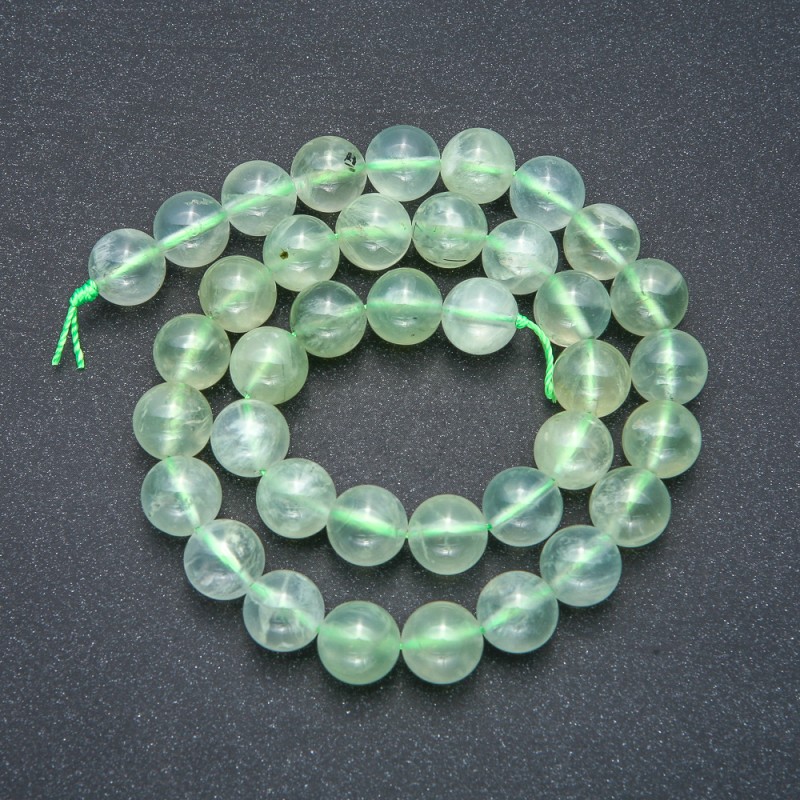 Beads on a thread natural stone debativ smooth ball, diameter 10mm, length 39cm +
