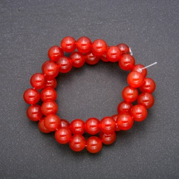 Carnelian Beads - Smooth Round, 10mm Diameter, 38cm Length (+/-)