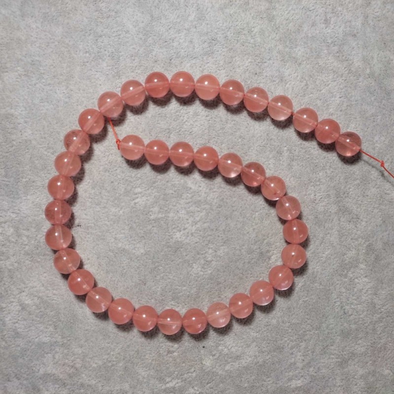 Chalcedony Beads named 'Smooth Ball', 10 mm Diameter, 38 cm Length