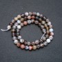Botswana Agate Beads on a Thread, Smooth Ball, 6 mm Diameter, 39 cm Length