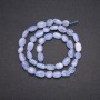 Blue Agate Beads - Round Beads, diameter ±9 mm, length 38 cm
