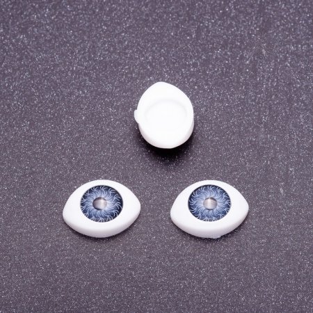 Fittings 'Living Eyes' pair blue pupil, diameter 8 mm, 11x14 mm size, pack 500 pairs