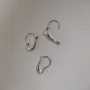 Ear hooks for earrings, light metal, pair 20×12 mm +
