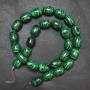 Malachite Beads on a Thread (Pressed), Diameter 10×14 mm, Length 39 cm