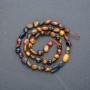 Beads on a string of natural stones Tiger's Eye, Hawk's Eye, Bull's Eye faceted, diameter 8×6 mm, length 40 cm +