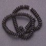 Shungite beads on thread (man-made) smooth rondelle, diameter 6x3 mm, length 41 cm +/-