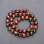 Faceted Tiger's Eye Beads, 10 mm diameter, 38 cm strand