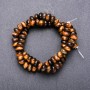 Natural Stone Beads, Tiger's Eye, Smooth Rondelle, 8x6mm, 40 cm length