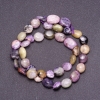 Charoite natural stone beads, coin-shaped 'Coin', 9mm diameter (+/-), thread length 39 cm