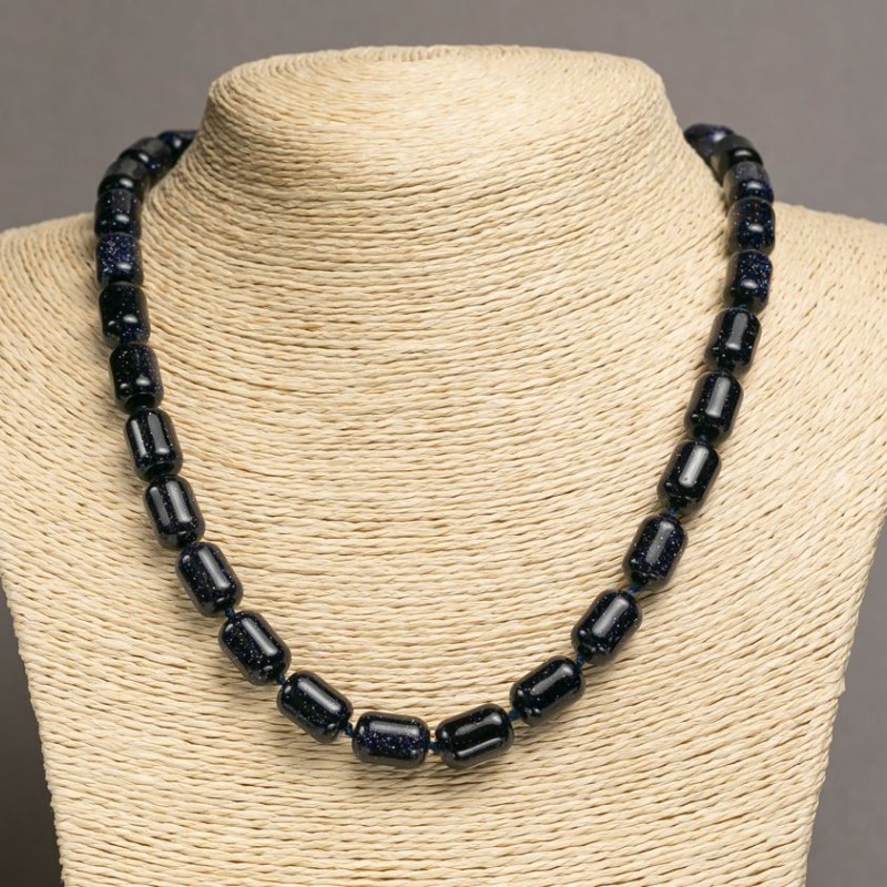 Aventurine Necklace 'Blue Sand of Cairo Night'