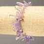 Elastic bracelet with natural amethyst chips 'Needle' diameter 11-24×3-7 mm (±) circumference 16-17 cm+