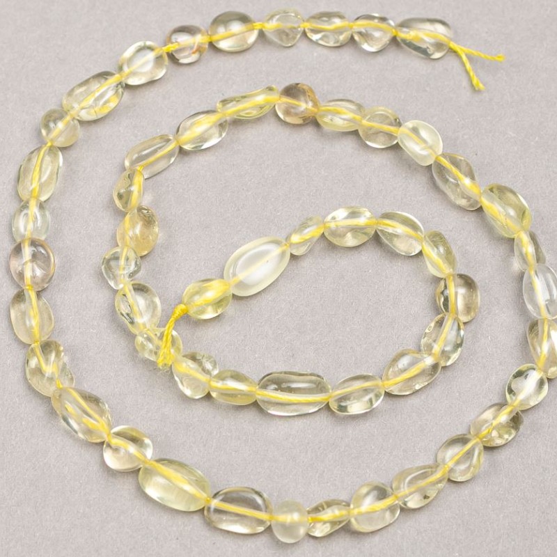 Citrine beads on thread 'Faceted', diameter 6-7x7-10 mm, length 40 cm +