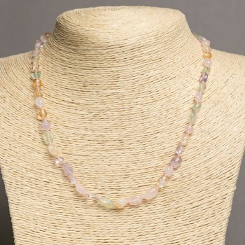 Necklace of Assorted Tumbled Beads, diameter 6–7×6–11 mm, length 46–49 cm +