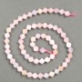 Morganite Beads on a Thread of Natural Gemstone, Faceted Rhombus Shape, Diameter 6.5×6 mm (±), Length 38 cm +