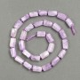 Amethyst natural gemstone beads, faceted cylinder, diameter 13x7 mm, thread length 43 cm