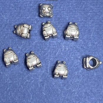 Discount! Pandora Bead Frog 10x8mm, diameter 5 mm, faceted, 20 g +/- 13 pcs