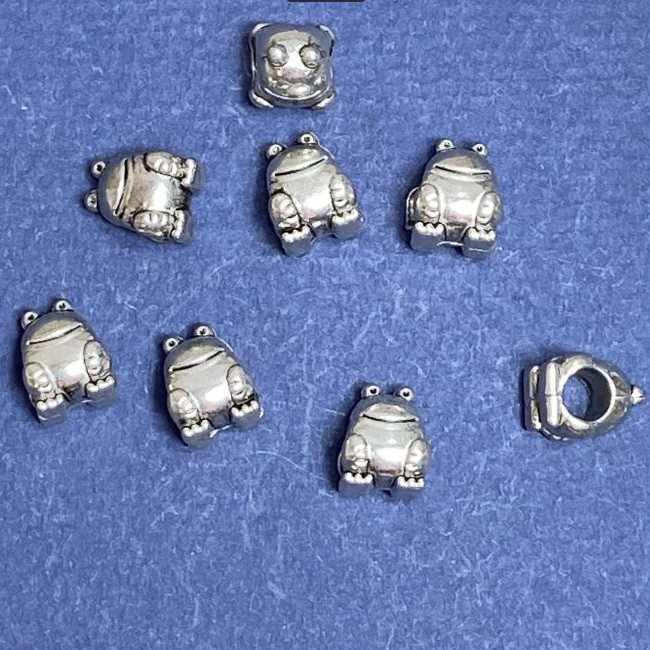 Discount! Pandora Bead Frog 10x8mm, diameter 5 mm, faceted, 20 g +/- 13 pcs